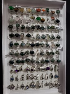 various gemstone rings